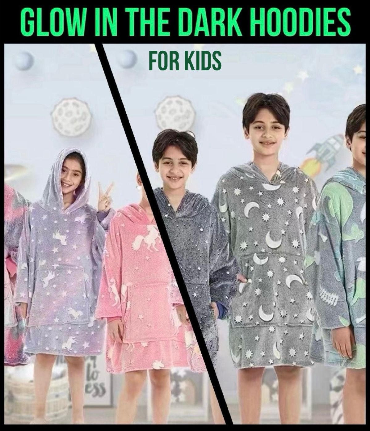 ZS - Kiddies Glow in the dark Hoodie