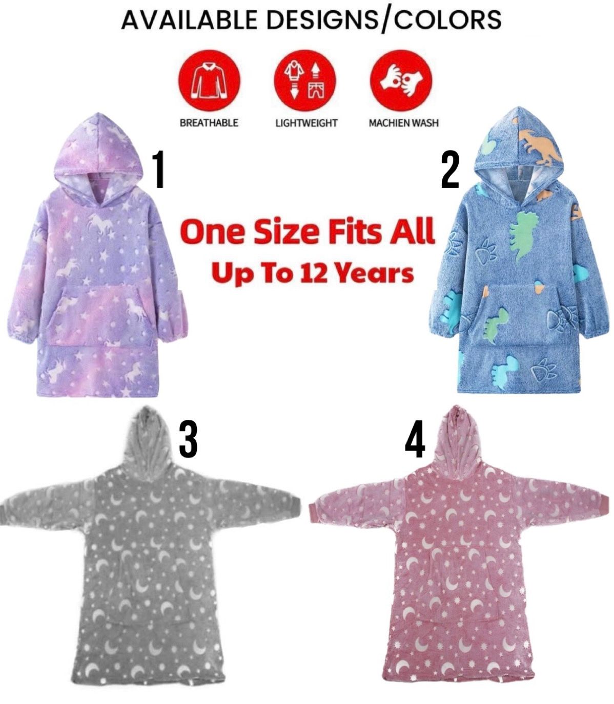 ZS - Kiddies Glow in the dark Hoodie