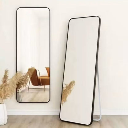 ZS - Black Frame Rectangular 148 cm x 36 cm Full Body Length Glass Mirror