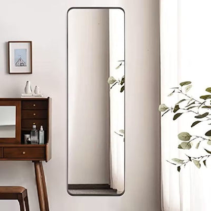 ZS - Black Frame Rectangular 148 cm x 36 cm Full Body Length Glass Mirror