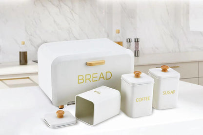 ZS - BREAD BIN & CANISTERS SET 4PCS