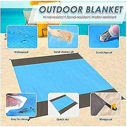 ZS - 2M2.1M Waterproof Beach Blanket Outdoor Portable Picnic Mat Camping