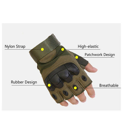ZS - Tactical Gloves Military Rubber Knuckle Gloves