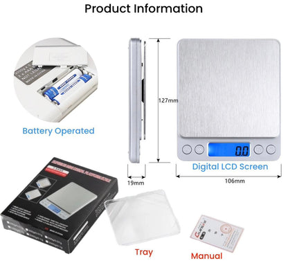 ZS - Mini Kitchen Scale 0,1g to 2kg