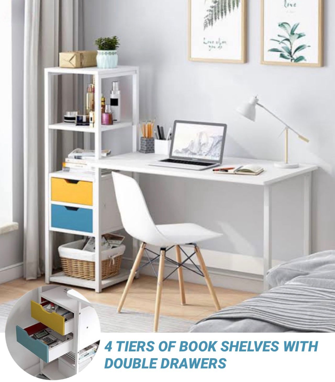 ZS - Computer Desk with Bookshelf