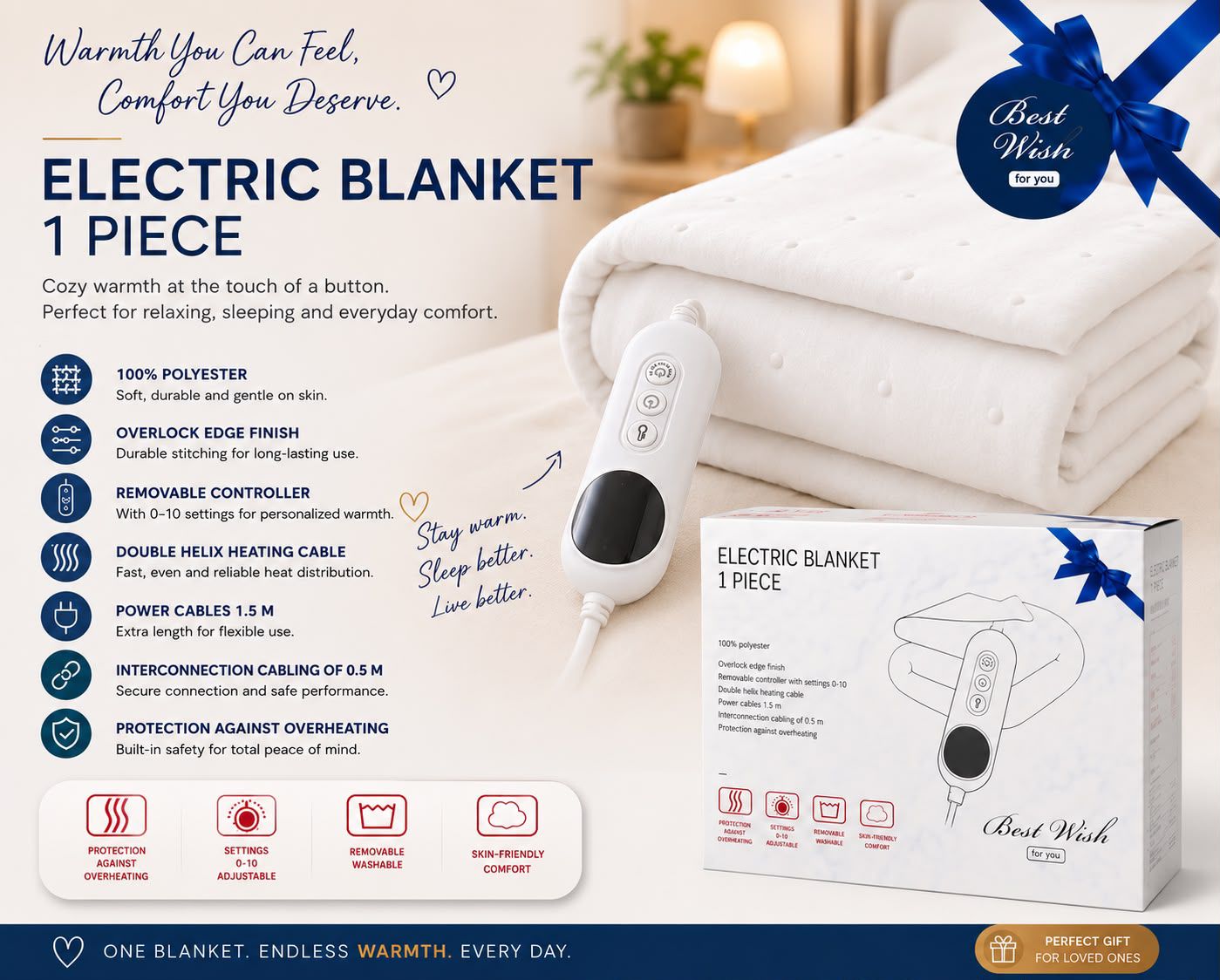 ZS - Premium Electric Blanket Remote-Controlled