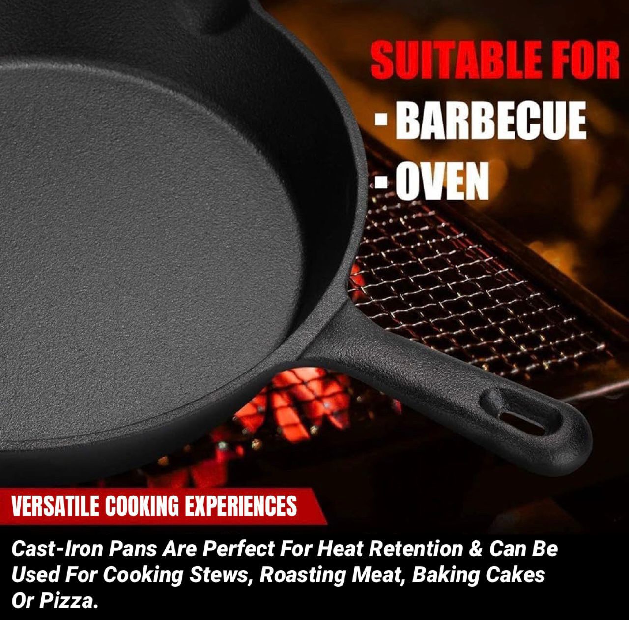 ZS - AIYI®️ CAST-IRON SKILLET SET