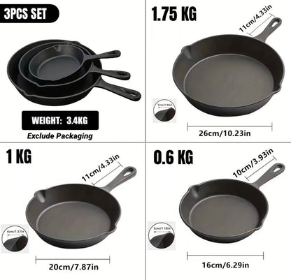 ZS - AIYI®️ CAST-IRON SKILLET SET