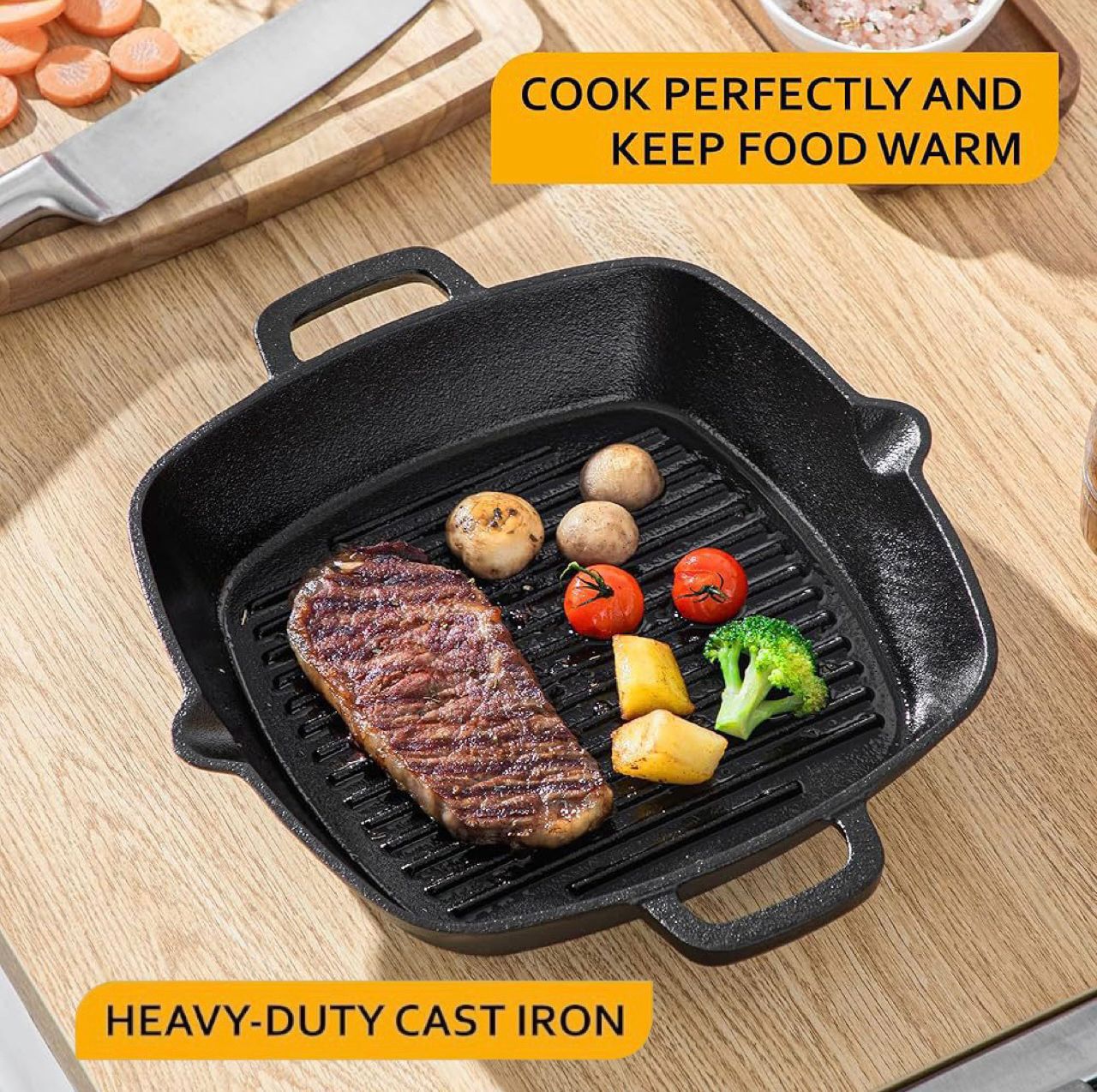 ZS - AIYI®️ CAST-IRON GRILL PAN