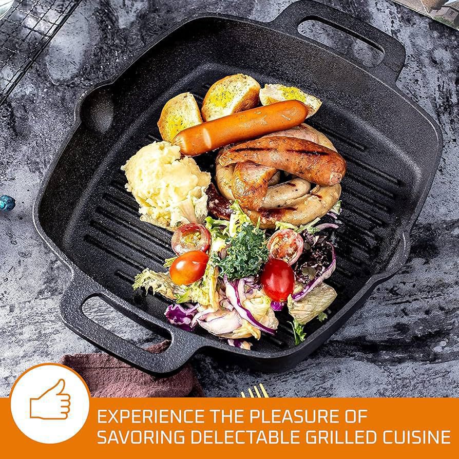 ZS - AIYI®️ CAST-IRON GRILL PAN