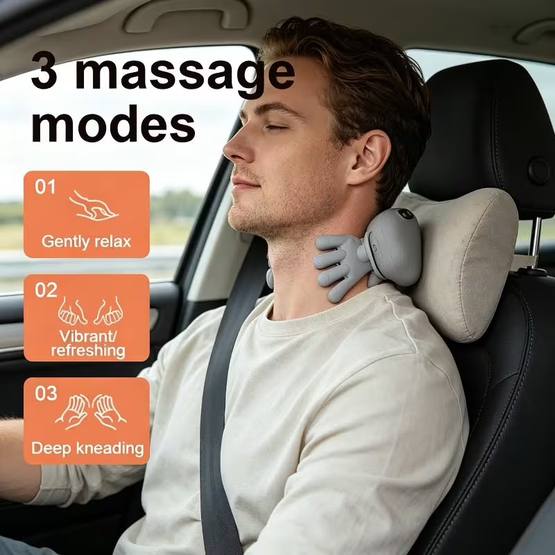 ZS - Neck & Shoulder Massager – Deep Kneading Hand Massage with Heat