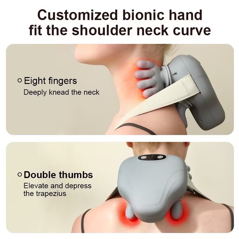 ZS - Neck & Shoulder Massager – Deep Kneading Hand Massage with Heat