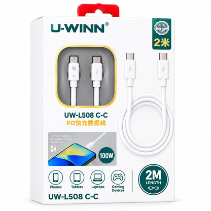ZS - U-WINN 100W USB-C to USB-C Fast Charging & Data Cable (2m)
