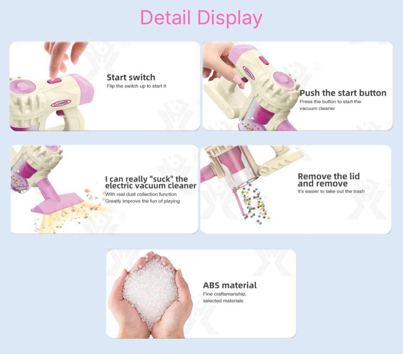 ZS - 3-in-1 Design Toy Vacuum Cleaner