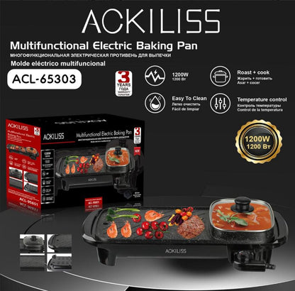 ZS - Ackiliss Multifunctional 2 In 1 Electric BBQ Grill