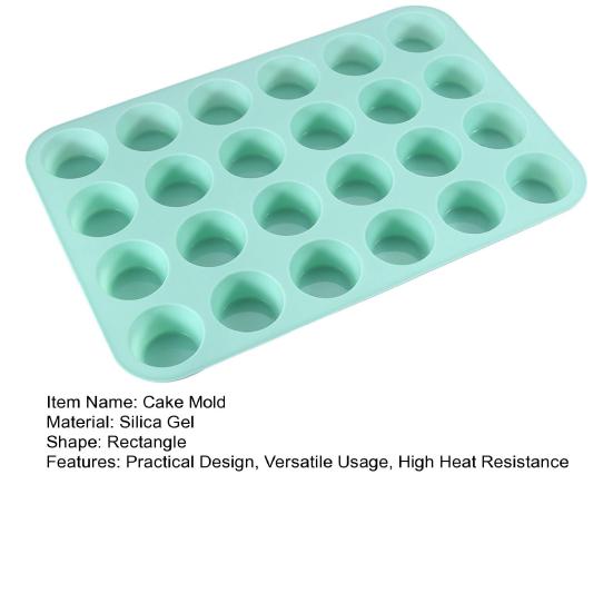 ZS - Silicone Muffin Pan 24 Cups Nonstick Cake Mold for Baking Mini Egg Bites High Heat Resistance