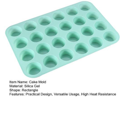 ZS - Silicone Muffin Pan 24 Cups Nonstick Cake Mold for Baking Mini Egg Bites High Heat Resistance