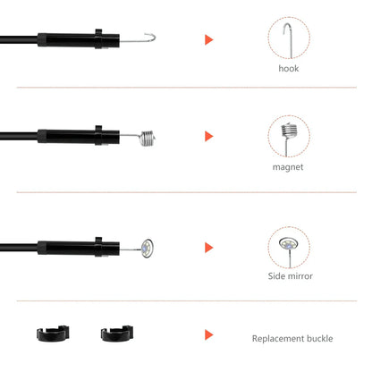ZS - Multi-Purpose 8mm IP67 Waterproof 4.3 inch HD Portable Endoscope-Borescope Snake Tube Industrial Endoscope