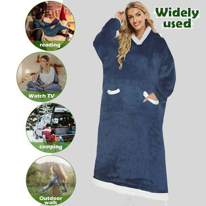 ZS - Extra Long Oversized Huggle Blanket Hoodie