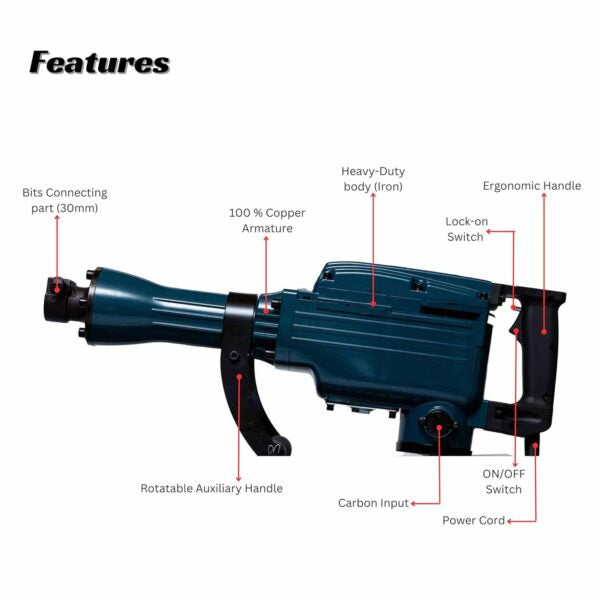 ZS - Heavy-Duty 16KG Electric Demolition Hammer