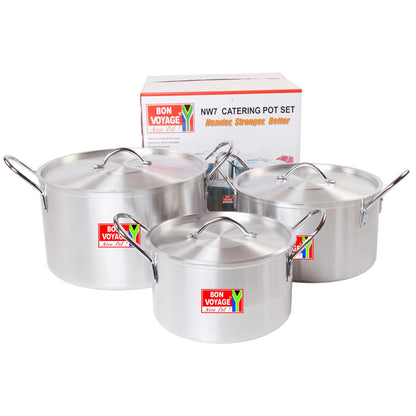 ZS Bon Voyage 3pc Catering Pot Set - aluminium pots