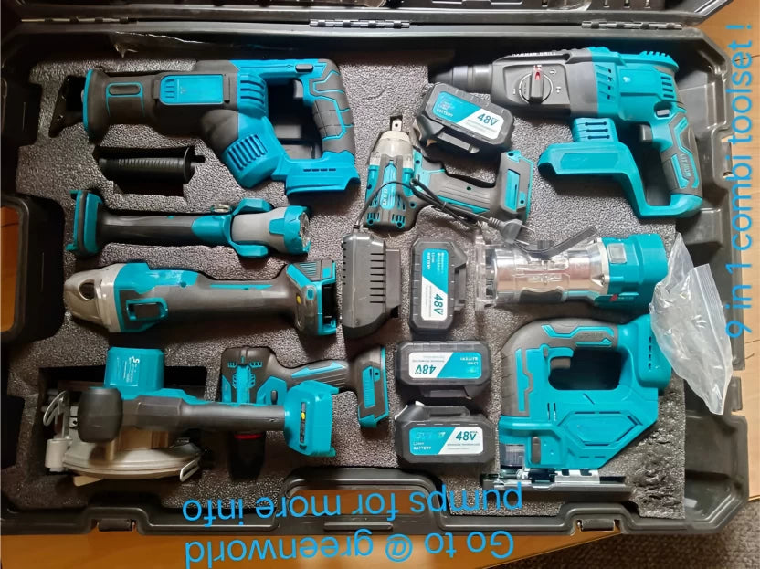 ZS - 9 in 1 Cordless Power Tool Combo Kit