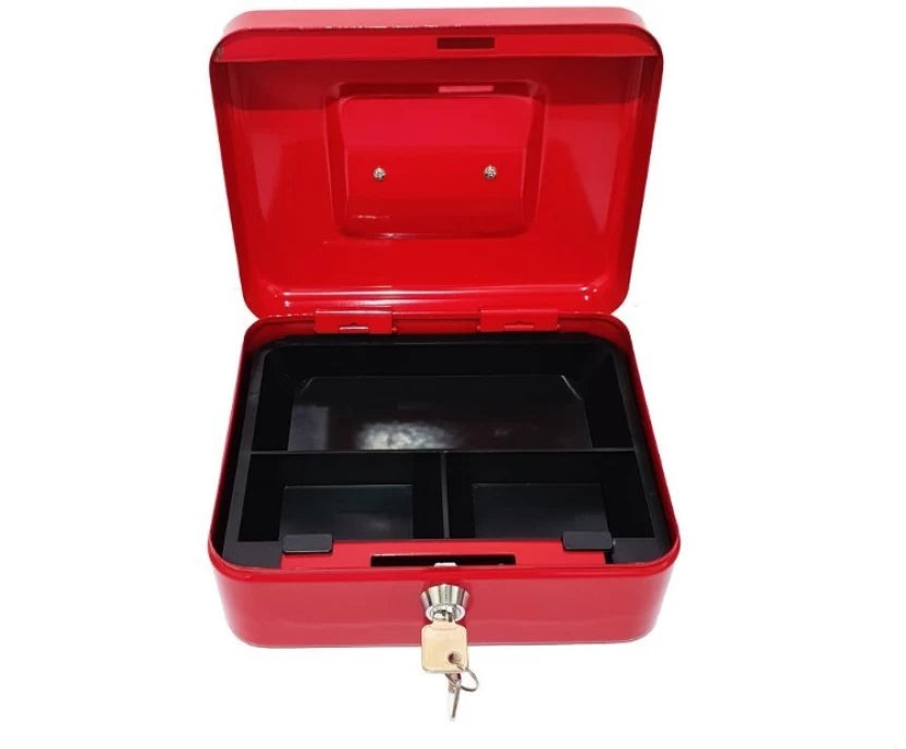 ZS - Durable Metal Cash Box with Key