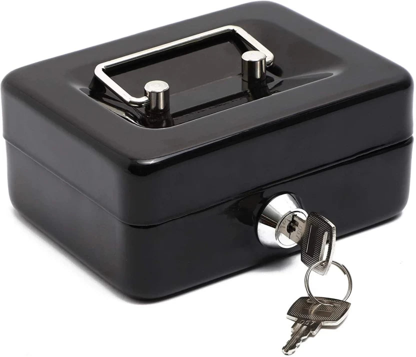 ZS - Durable Metal Cash Box with Key