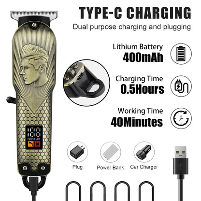 ZS - Professional Hair Trimmer - Type-C Rechargeable