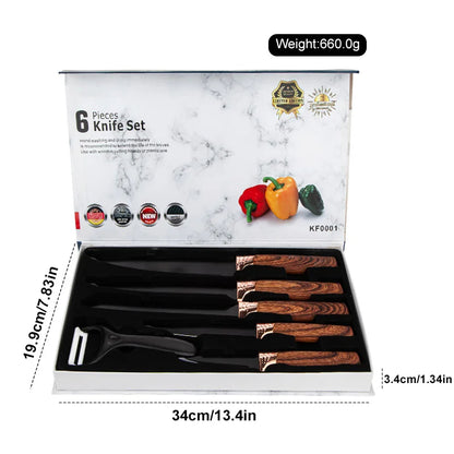 ZS - EREASTHQS 6 Pieces Knife Set