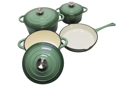 ZS - 7 Piece Cast Iron Pot Set