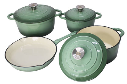 ZS - 7 Piece Cast Iron Pot Set