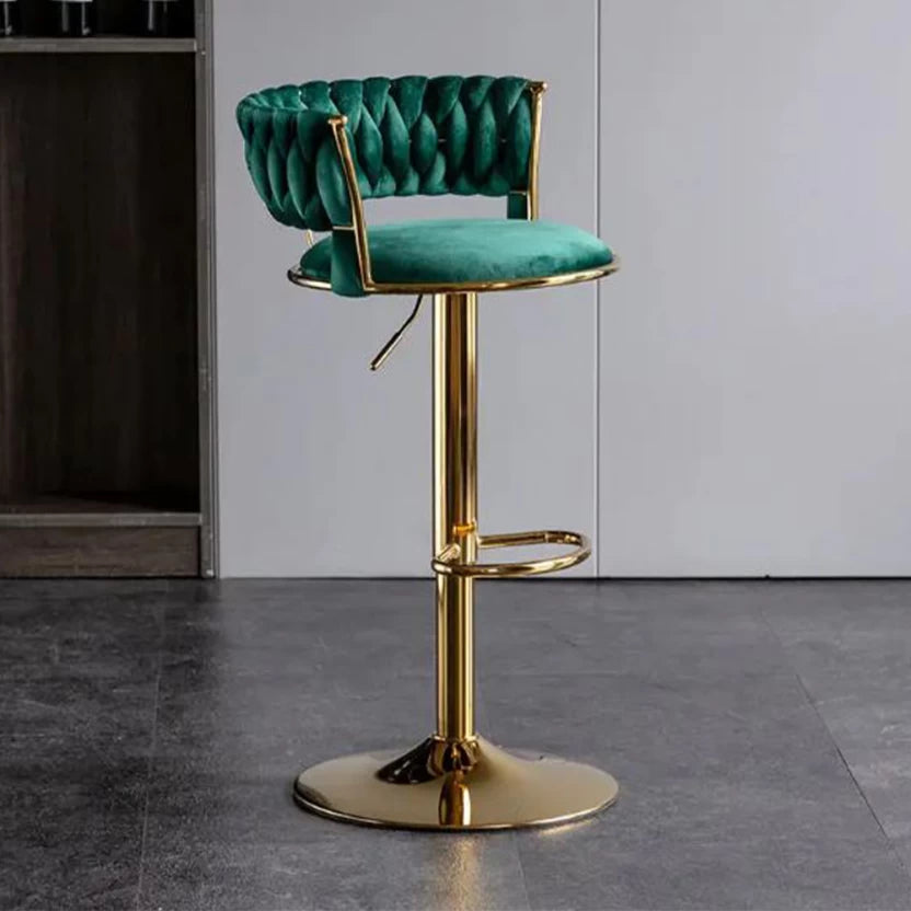 ZS - Novah Velvet Swivel Barstool
