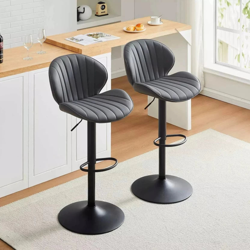 ZS - Caryol Leather Swivel Bar Stool