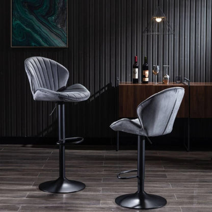 ZS - Caryol Leather Swivel Bar Stool