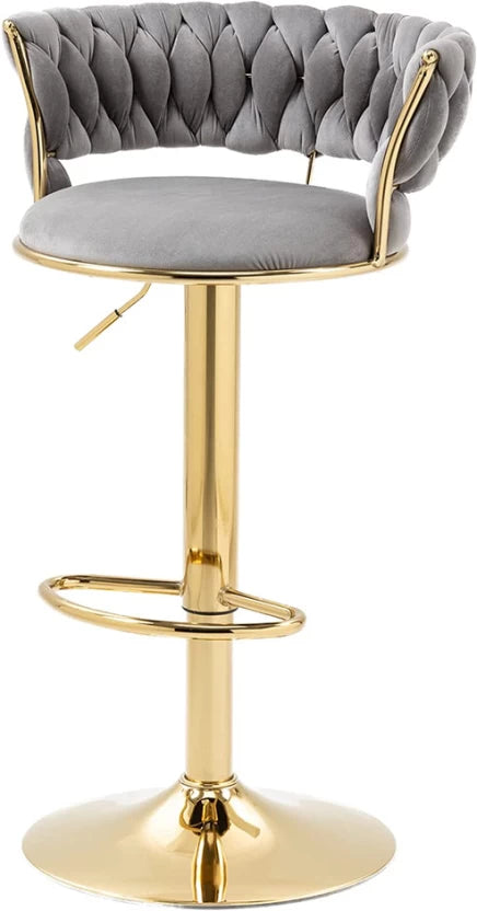 ZS - Novah Velvet Swivel Barstool