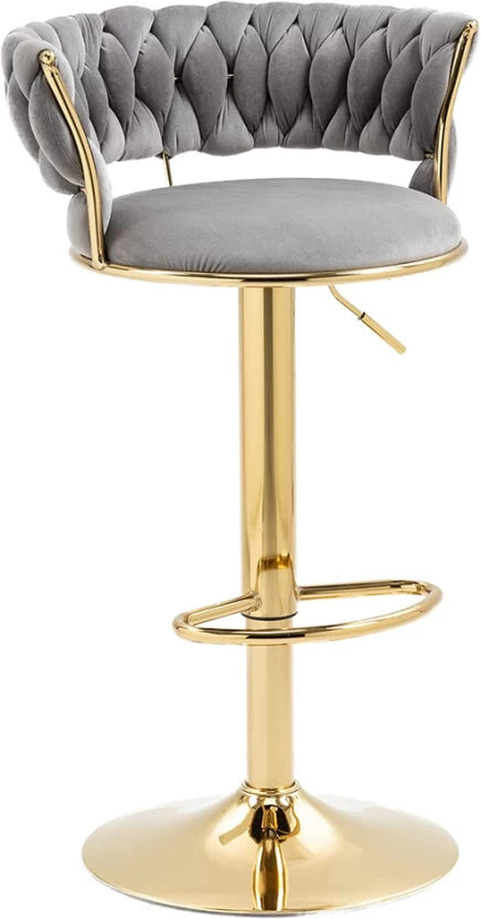 ZS - Novah Velvet Swivel Barstool