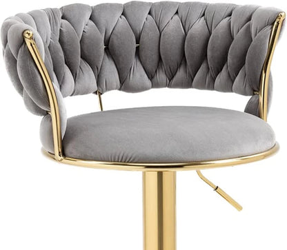 ZS - Novah Velvet Swivel Barstool