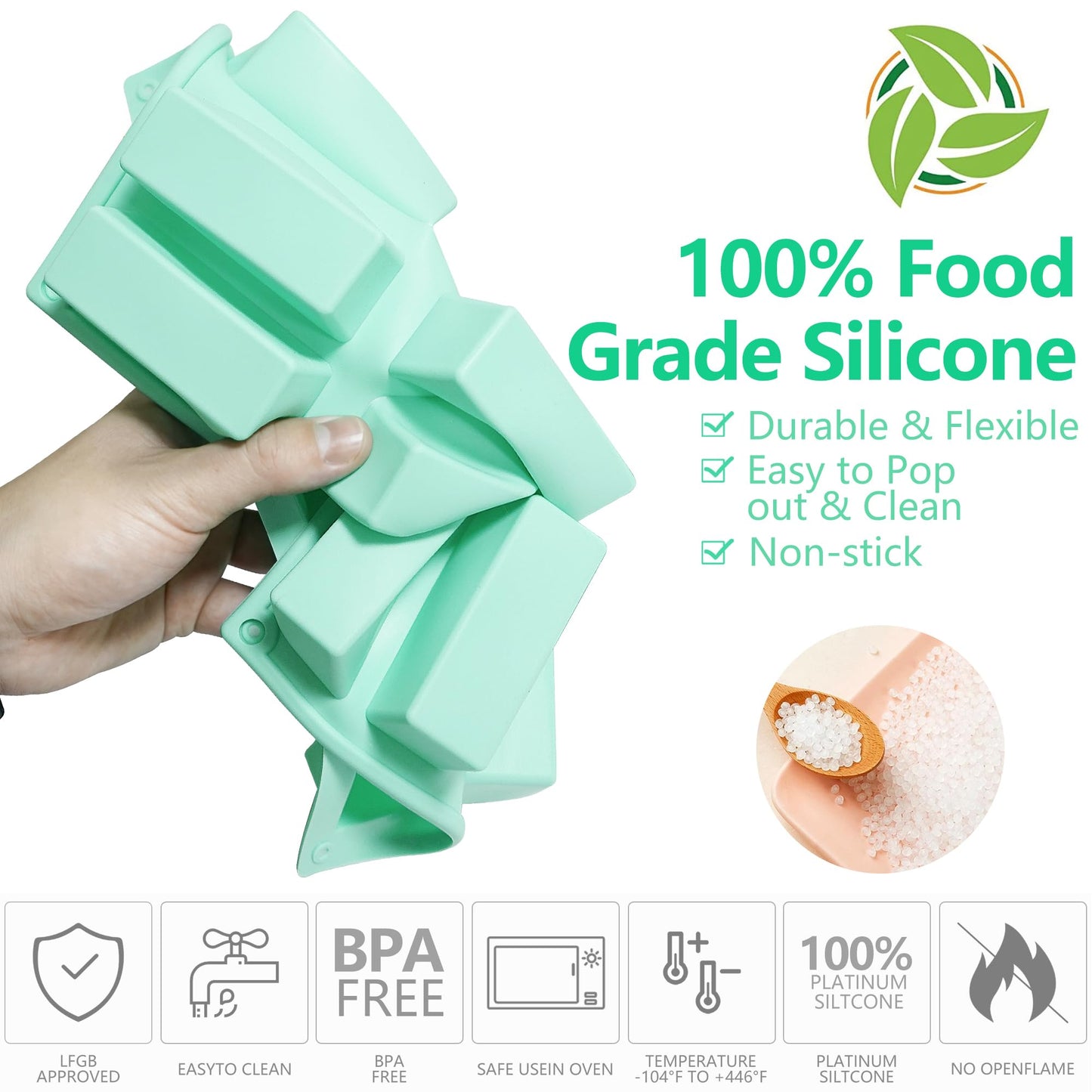 ZS - 12 Cavity Granola Bar Silicone Mold