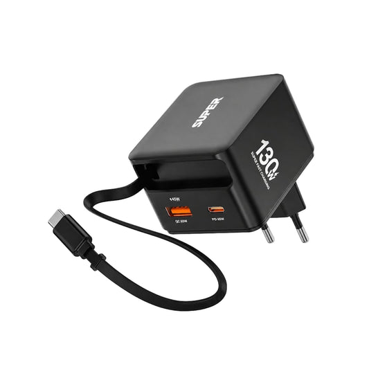 ZS - 130W Super Fast Charger – USB-C PD + USB-A