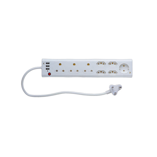 ZS - 9 Way Multi Plug with 3 USB Ports P-09 USB
