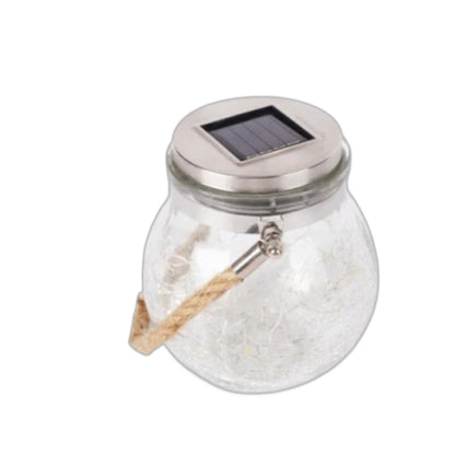 ZS Solar Lamp Crack Jar Glass on white background