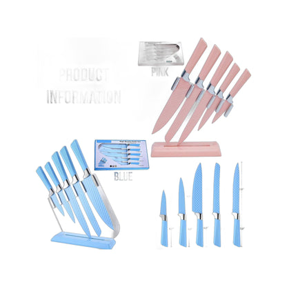 ZS - Kitchen Knife Set with stand 6pcs