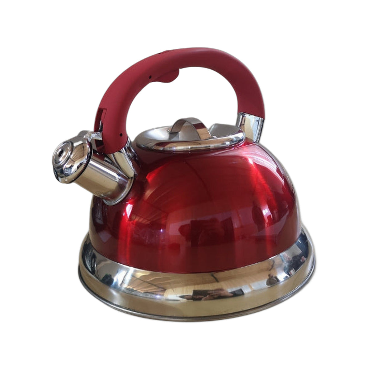 ZS - 3L Stove Top Stainless Steel Whistling Kettle - Red