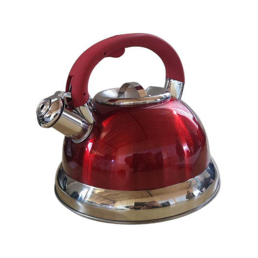 ZS - 3L Stove Top Stainless Steel Whistling Kettle - Red