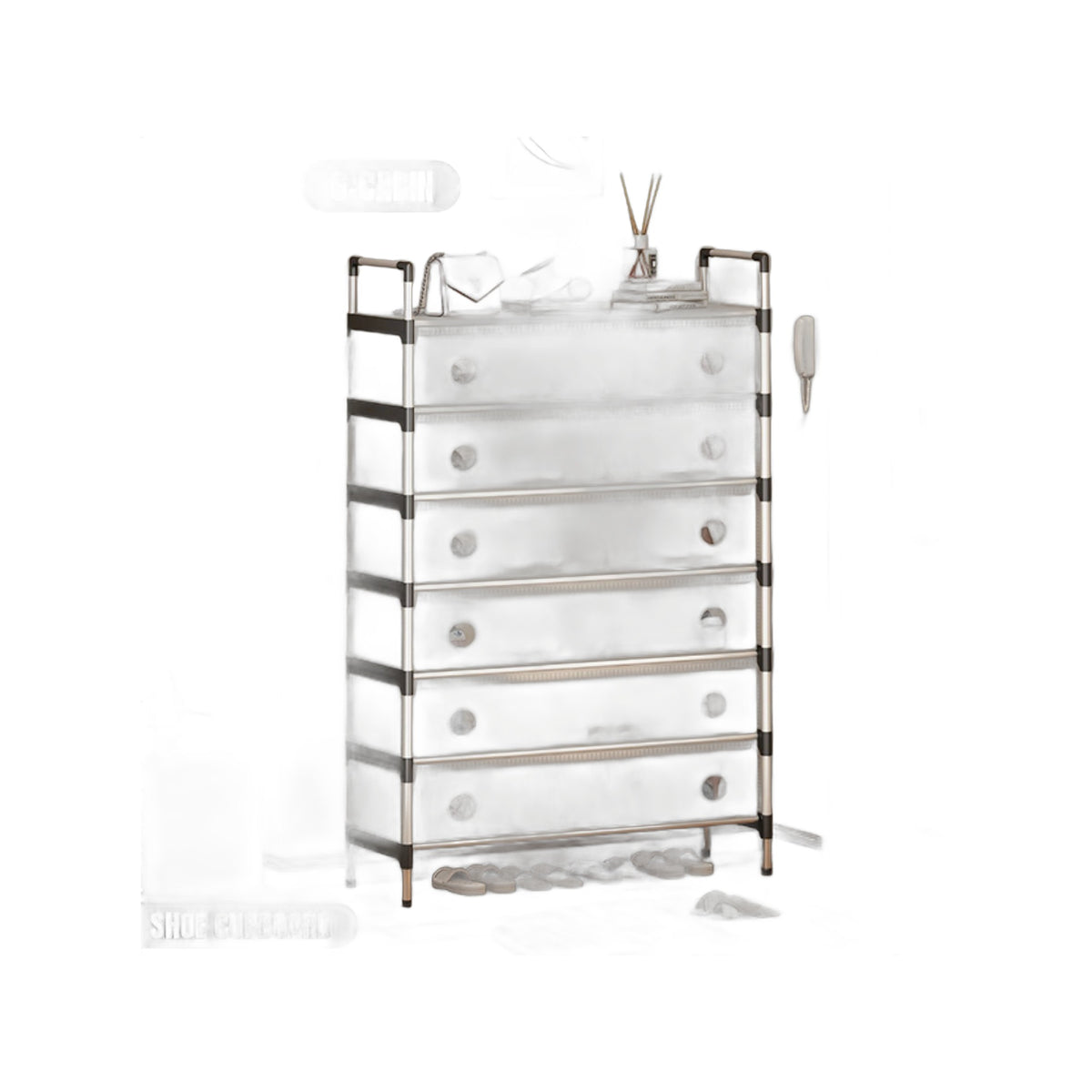 ZS - 6-Cabin Shoe Cupboard