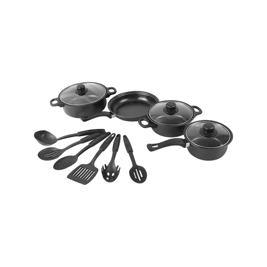 ZS - 13 Piece Black Carbon Non-Stick Cookware Set