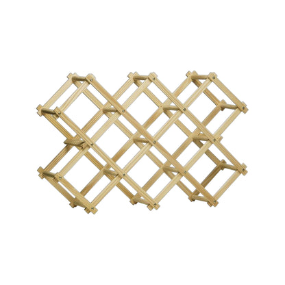 ZS - Foldable Wood Wine Rack Holder Storage Display Stand