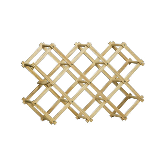 ZS - Foldable Wood Wine Rack Holder Storage Display Stand