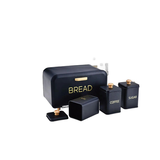 ZS - BREAD BIN & CANISTERS SET 4PCS